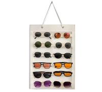 HSKRKOW 1 Pezzi Porta Occhiali Da Parete, Occhiali Da Sole Appesi Organizer, Organizer Occhiali Da Sole Con 12 Scomparti A Prova Di Polvere, Pieghevole Borsa Per Appendere Gli Occhiali Per Casa