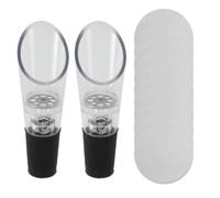 HSKRKOW 2 Pezzi Salvagoccia Vino, Decanter, Beccuccio Aeratore E Decantatore Da Vino, Decantazione Aerazione Premium Con 10 Versatore Di Vino In Alluminio Per Ristorante Hotel Bar Bistro & At Home