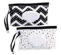 HSKRKOW 2 sacchetti per salviettine umidificate per bambini, borsa per salviette umide da viaggio, riutilizzabile, per bambini