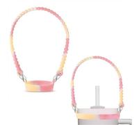 HSKRKOW Maniglia per bottiglia d'acqua Stanley Cup, in silicone, con cinghia, adatta per la maggior parte delle bottiglie da 8 a 40 once, accessori Stanley Cup