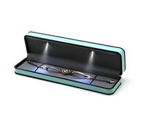 HSLFUAI Scatola Portagioie con Luce LED - Astuccio Gioielli Elegante per Anello, Collana, Bracciale - Confezione Regalo di Lusso Illuminata per Fidanzamento, Matrimonio, Compleanno