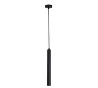 HSLJ1 Lampadario a sospensione LED cilindrico in miniatura da 5 W, lampadario tubolare nero lungo, plafoniera moderna per casa e ufficio, sala da pranzo, isola della cucina (altezza regolabile)