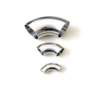 HSMXNEONJB 1 raccordo for tubo in acciaio inox SUS 304 da 90 gradi con gomito saldato di testa 89 mm, realizzato artigianalmente HSMXNEONJB