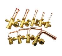 HSMXNEONJB 1PC Elbow 15.88mm Copper Tube 3 Ways Air Conditioner Angle Stop Valve Fitting