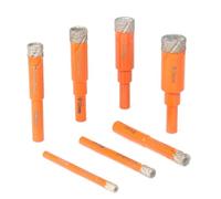 HSMXNEONJB 5/6/8/10/12/14/16mm 7Pcs Round Vacuum Brazed Diamond Core Dry Drill Bit Hole Saw Set for Masonry Drilling(7Pcs(1 Set))