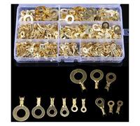 HSMXNEONJB 540 pezzi M3/M4/M5/M6/M8/M10 terminali ad anello occhielli terminali a crimpare in rame terminali for cavi connettori for cavi kit assortimento non isolato