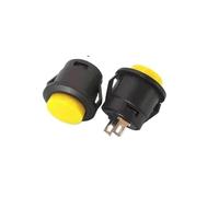 HSMXNEONJB 5PCS Yellow Cassette Inching Switch Button Switch Button R13-507 16mm Round Since the reset switch