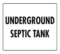 HSMXNEONJB Buried Septic Tank Indicator Metal Tin Sign 12x8 Inch | Sharp contrast letters readable from far distance day night