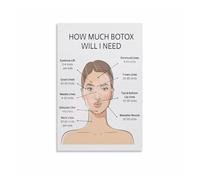 HSMXNEONJB Facial Features Anatomy Metal Wall-Art Aesthetic Reference Guide Educational Chart for Skincare Training and Modern Decor (8 X 12 in)
