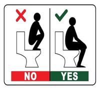 HSMXNEONJB How To Use Toilet Instructions Metal Tin Sign 12x8 Inch | Step by step guide reminds guests of proper restroom habits