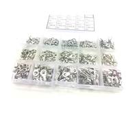 HSMXNEONJB Kit assortimento di terminali a forcella ad anello non isolati RNB SNB 15, 300 pezzi, set di connettori for cavi a forcella a crimpare, connettori for cavi