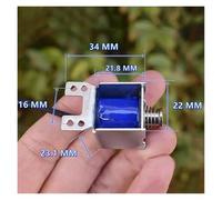 HSMXNEONJB MC0722T DC 6V-12V DC Elettromagnete Push Pull Tipo passante Solenoide a molla Corsa magnete 5mm Serratura elettronica fai da te HSMXNEONJB