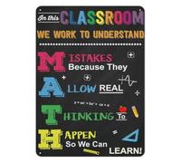 HSMXNEONJB Mistakes Math Poster Metal Signs 12x8 Inch