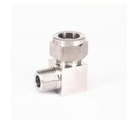 HSMXNEONJB Raccordo pneumatico a compressione for tubo con diametro esterno 20 mm, gomito BSPT da 1/2" in acciaio inossidabile 304 HSMXNEONJB