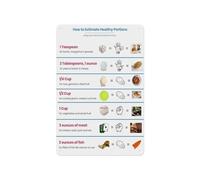 HSMXNEONJB Retro Kitchen Measurement Chart Metal Tin Sign Portion Control Guide Wall Decor for Cooking Healthy Home Office Cafe 8 X 12 in