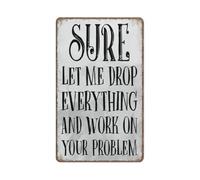 HSMXNEONJB Solve Matter Amusing Rustic Tin Metal Sign 12x8 Inch