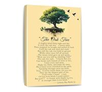 HSMXNEONJB The Oak Tree Poem Canvas Wall-Art Print Decor Mighty About Life Inspirational Nature Poster Motivational Poetry Room Home(12x18inch(30x45cm))
