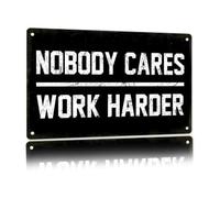 HSMXNEONJB Tough Mindset Cheerful Rustic Tin Sign 12x8 Inch