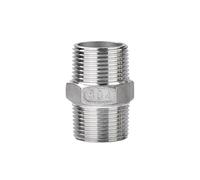 HSMXNEONJB Tubo dell'acqua filettato con giunto dritto a doppia testa esagonale da 1/8" in acciaio inossidabile 304 HSMXNEONJB