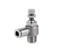 HSMXNEONJB Tubo flessibile da 6 mm - 1/4" BSP maschio valvola di controllo della velocità dell'aria raccordo pneumatico pneumatico in acciaio inossidabile 304 connettore rapido HSMXNEONJB