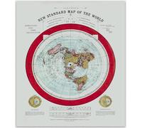 HSMXNEONJB Unique Vintage World Map Print - Alexander Gleason's 1892 Design, Alternative Geography Poster, Retro Classroom Decor, Man Cave or Eclectic Home Interior Art(Unframed,08x12inch(20x30cm))