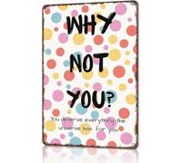 HSMXNEONJB Why Not You Dream Big Work Hard Sign 12x8 Inch