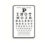 HSMXNEONJB Wine Tasting Chart Metal Sign 12x8 Inch