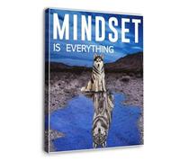 HSMXNEONJB Your Attitude Determines Your Direction Canvas Poster, Motivational Quotes Wall Art for Office, Home, Workplace Inspiration(Unframed,16x24inch(40x60cm))