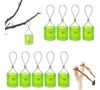 HSOKEW 10 bersagli per fionde con campane, bersagli in silicone per esercitarsi e allenarsi, facili da usare, accessori per caccia all'aperto, per tiro con attrezzi, verde