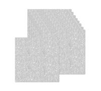 HSONAIGEE Cartoncino glitterato - 12 fogli di carta glitterata color argento, per album di ritagli e decorazioni fai da te, 25,4 x 25,4 cm, 300 g/m²
