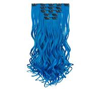 HSPJHTM Extension per capelli ondulati con clip, da donna, per Halloween, 45,7 cm, 5 pezzi, ondulati, ricci, naturali, spessi e soffici, non si aggrovigliano, per tutta la testa