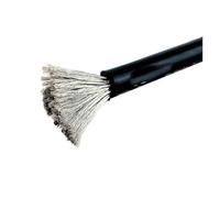 HSQPMGPRJ 1/2/3m Super Soft Flessibile in Silicone Rosso Nero Wire12 14 16 18 20 22 24 AWG Cavo di Alimentazione Elettrica della Batteria for Auto Resistente al Calore(Black3m,12 AWG)