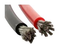 HSQPMGPRJ 1/2 PCS 2/3/5/10/20/30/50m Rame Stagnato Filo di Silicone Morbido Rosso Nero Cavo della Batteria 14 12 10 Awg for Pannello Solare Auto(Red Black 14 AWG,2m)