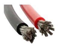 HSQPMGPRJ 1/2pcs 2/3/5/10/20/30/50m Rame Stagnato Filo di Silicone Morbido Rosso Nero Cavo della Batteria 8 6 4 Awg for Pannello Solare Auto(Red Black 6 AWG,20m)
