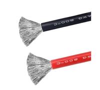 HSQPMGPRJ 1/3/5/10/20m Soft Silicone Cable 24/22/20/18/16/14/12/10/8AWG Tinned Copper Cables Electric Wire(Black And Red,3m 14 AWG)