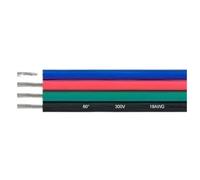 HSQPMGPRJ Cavi di prolunga for Strisce Filo Elettrico da 4 Pezzi, Nuclei Piatti, for Illuminazione dell'Armadio del connettore(20M,20 AWG)