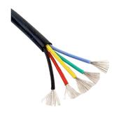 HSQPMGPRJ Cavo con Guaina in Silicone 2/3/4/5core 22 20 18 17 15 13awg Resistenza alle Alte e Basse Temperature Potenza del Segnale Morbida(5 cores 5meter,17 AWG 1.0MM)