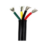 HSQPMGPRJ Cavo con Rivestimento in Gomma siliconica a 4 Nuclei Guaina in Silicone Multicore Morbido Resistente al Calore 18AWG 19AWG 20AWG(4C-Silicone 8m,19 AWG)