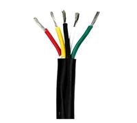 HSQPMGPRJ Cavo con Rivestimento Nero a 5 conduttori in Silicone Guaina Multi-Core Molto Morbido di prolunga for Altoparlante Audio 20awg 22awg(5C-Silicone 3m,22 AWG)