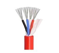 HSQPMGPRJ Cavo Flessibile in Gomma siliconica Rosso 2 3 4 6 Core da 1/5 m Filo di Rame Isolato Sq0. 0.5 .75 1 0mm(14awg 2.0mm x 5m,4 Cores)