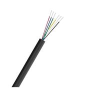 HSQPMGPRJ Filo di Rame UL2464 da 20 M 28 26 24 22 Guaina for Canale in PVC 18 AWG 2 3 4 5 6 7 8 9 10 Core Cavo Controllo del Segnale Isolamento Audio(6 Core-Black,20m 22 AWG)