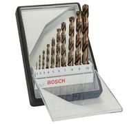 Hss-Co Robusto Linea Metallo Set di Punte per Trapano, 10 Pezzi - 2607019925