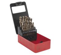 HSS Cobalto Split Punto Pienamente Terra Set Trapano 25pc Metrico - Sealey