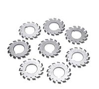 HSS M1 22 mm 20 gradi PA20 ° Involute Gear Cutters Set di 8, Alta Velocità Acciaio Gear Shaping Tools per Modulo 1#1-8