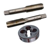HSS M12x1mm Taper&plug Tap&M12x1mm Die Metrico Filo Destro Mano Kit Strumenti