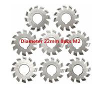 HSS M2 Involute Gear Cutter Set 8pz per applicazioni di fresatura di precisione