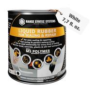 HSS Plastica liquida per impermeabilizzazione e riparazione, resistente ai raggi UV e alle intemperie, polimeri MS, senza solventi e bitume (Bianco, 300g)