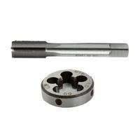 HSS Rubinetto Die Destra Alta Velocità Acciaio Argento & M16x 1mm Resistenti