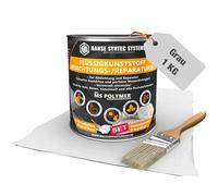 HSS® Set di guarnizioni in plastica liquida di alta qualità, con pennello e tessuto non tessuto, 3 volte la resa, set da 1 m², senza solventi e bitume, tenuta immediata, polimeri MS (grigio, set da 1