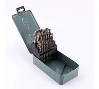HSS Set di Punte Elicoidali per Trapano, Punte Trapano Metallo 25 pezzi, con Custodia in Metallo per Legno, Plastica e Alluminio, Set Punte per Alluminio (1-13 mm)